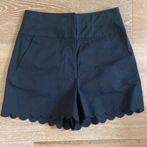 High-waisted, black, scallop shorts, brand new